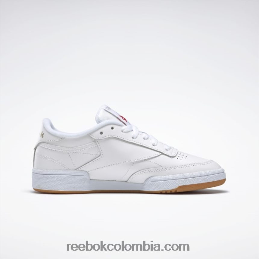 mujer blanco/gris claro/goma zapatos club c 85 Reebok D260LP57