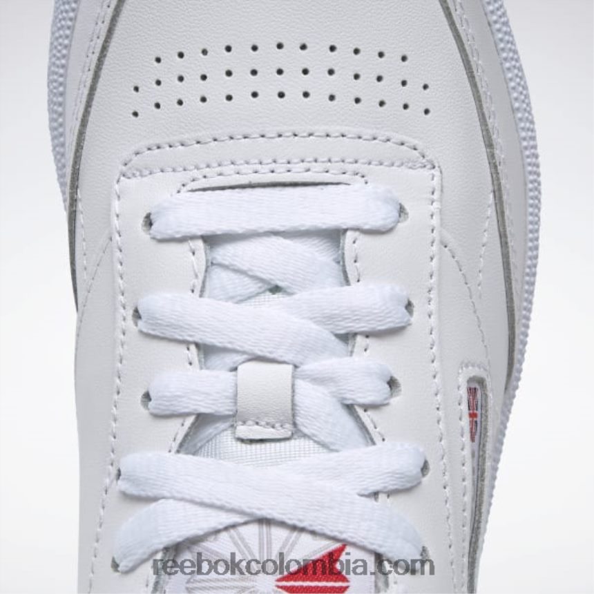 mujer blanco/gris claro/goma zapatos club c 85 Reebok D260LP57