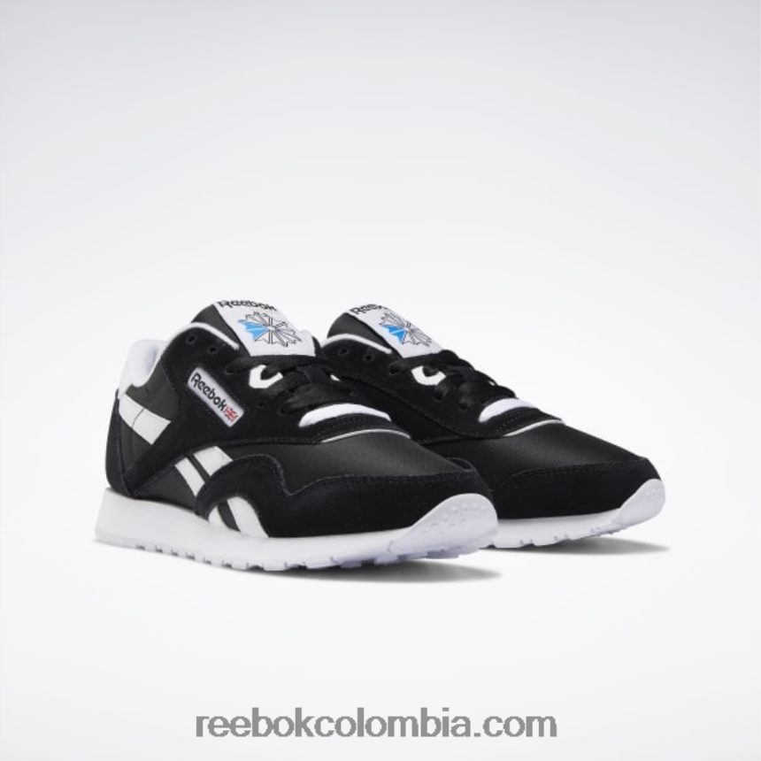 mujer blanco negro zapatos clásicos de nailon para mujer Reebok D260LP155