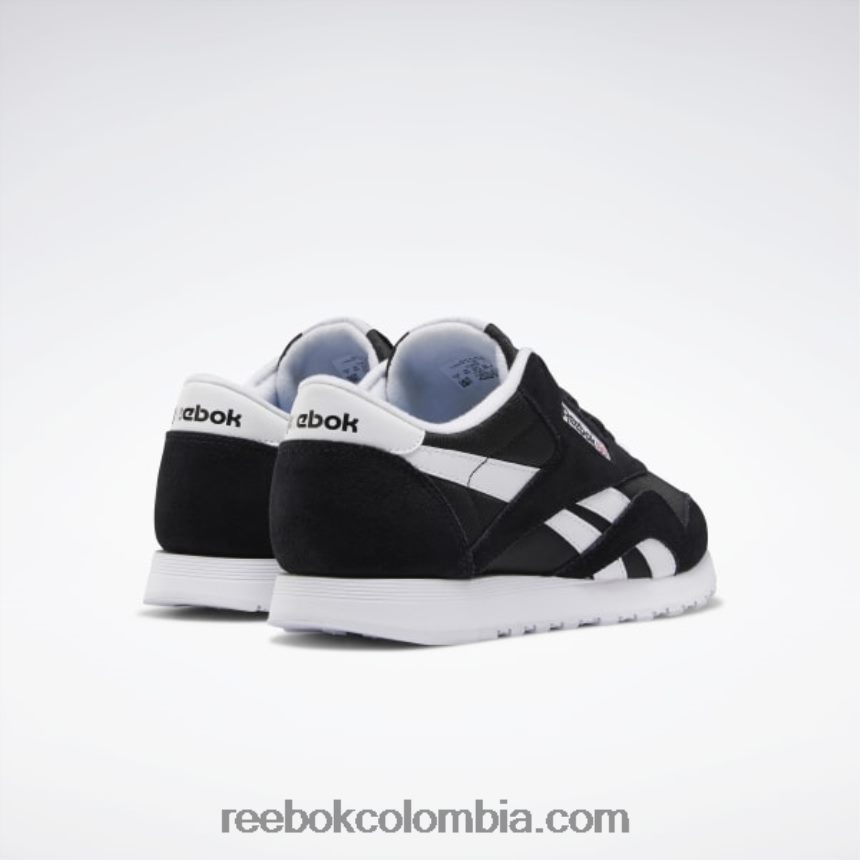 mujer blanco negro zapatos clásicos de nailon para mujer Reebok D260LP155