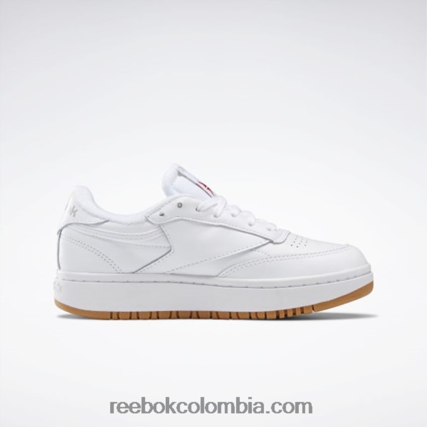 mujer blanco/reebok goma de mascar-07 zapatos dobles del club c Reebok D260LP5