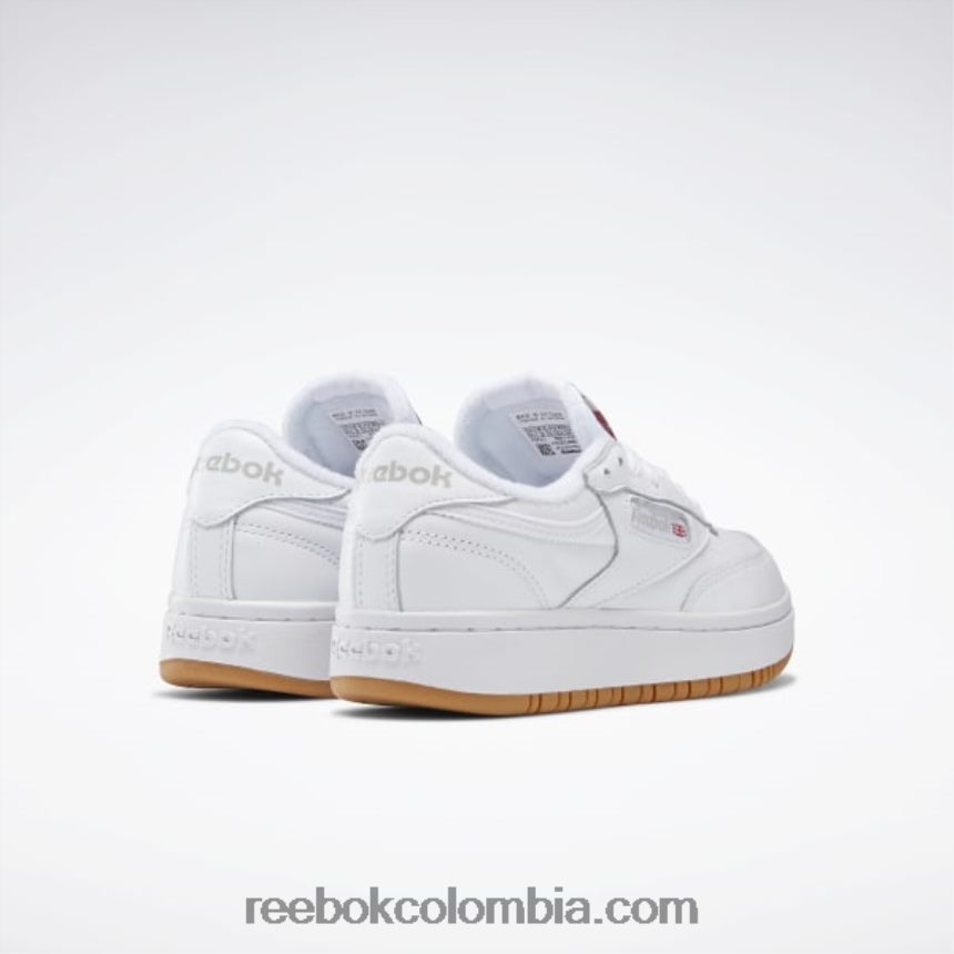 mujer blanco/reebok goma de mascar-07 zapatos dobles del club c Reebok D260LP5