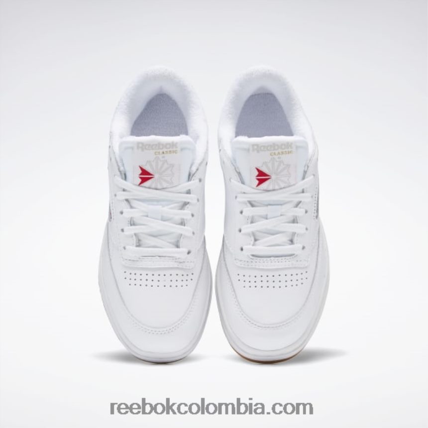 mujer blanco/reebok goma de mascar-07 zapatos dobles del club c Reebok D260LP5
