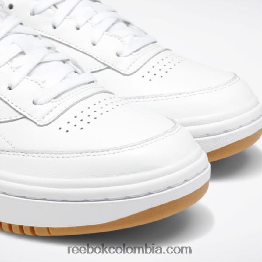 mujer blanco/reebok goma de mascar-07 zapatos dobles del club c Reebok D260LP5