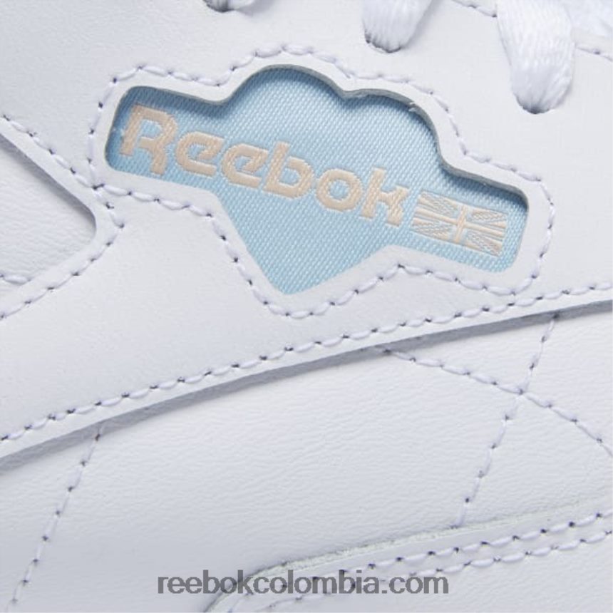 mujer ftwr blanco/azul perla/naranja aura zapatos de mujer de cuero clasicos Reebok D260LP424