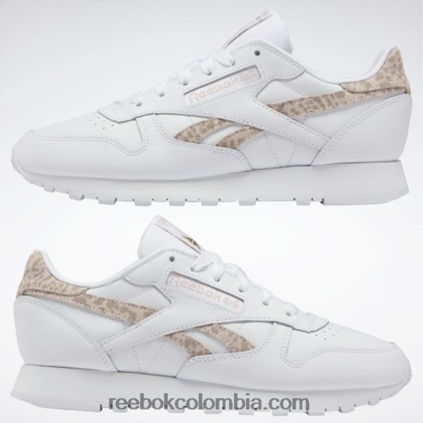 mujer ftwr blanco/crudo suave zapatos de mujer de cuero clasicos Reebok D260LP724