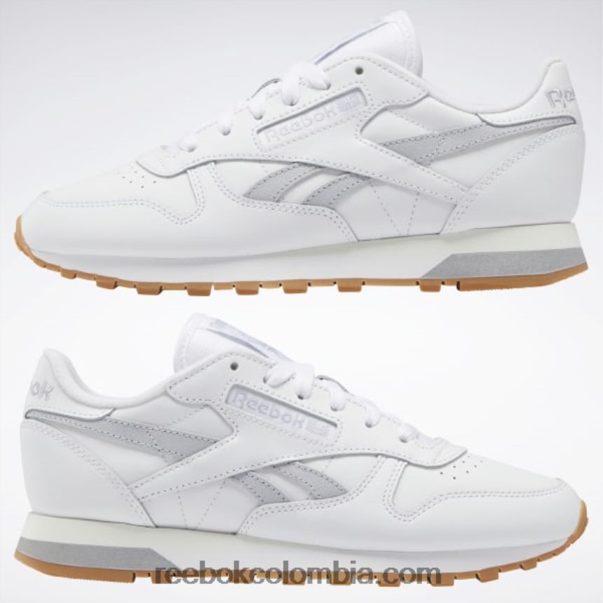 mujer ftwr blanco/gris frío 2/tiza zapatos de mujer de cuero clasicos Reebok D260LP223