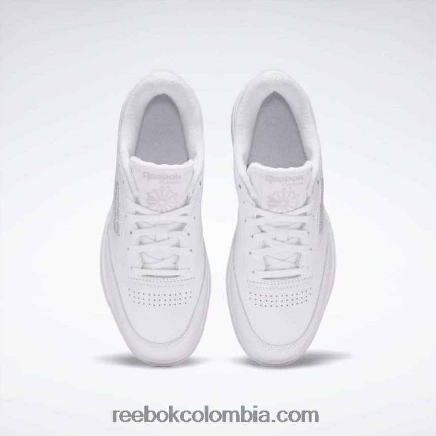 mujer ftwr blanco/gris frío 2 zapatos dobles del club c Reebok D260LP7