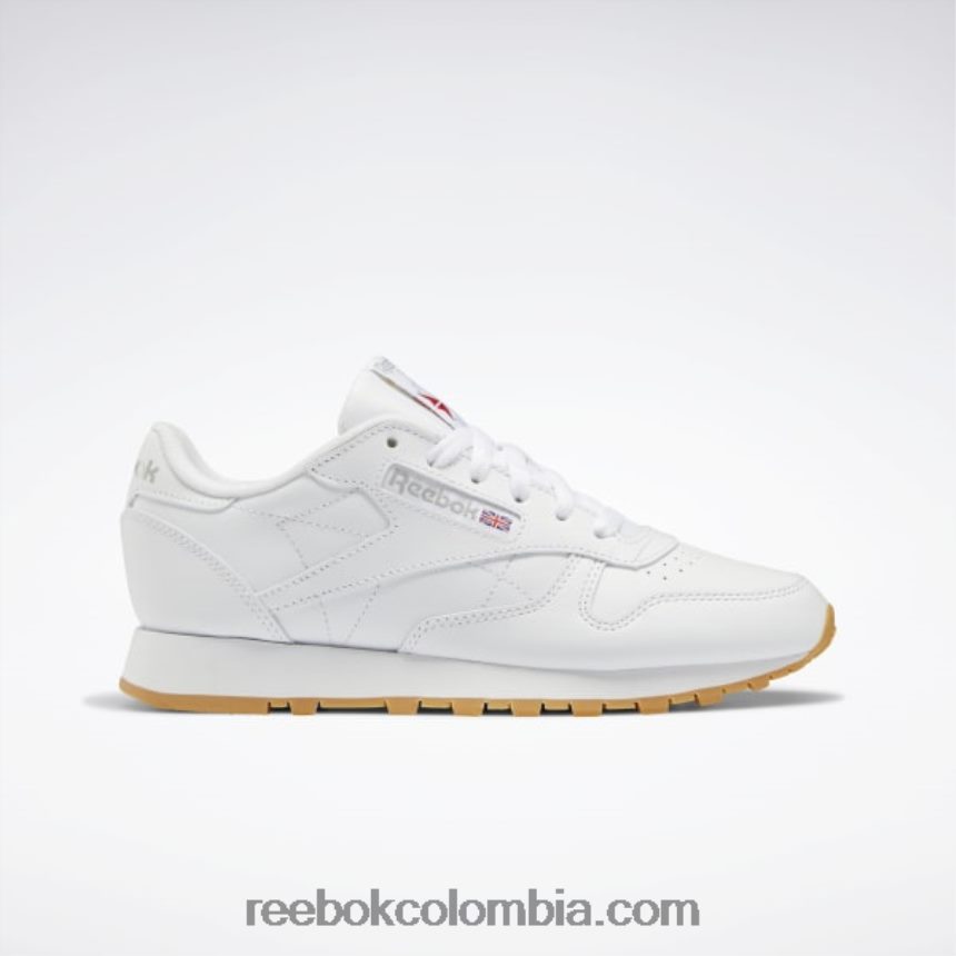 mujer ftwr blanco/gris puro 3/reebok rubber gum-03 zapatos de cuero clasicos Reebok D260LP55