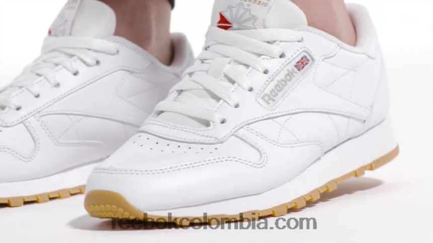 mujer ftwr blanco/gris puro 3/reebok rubber gum-03 zapatos de cuero clasicos Reebok D260LP55