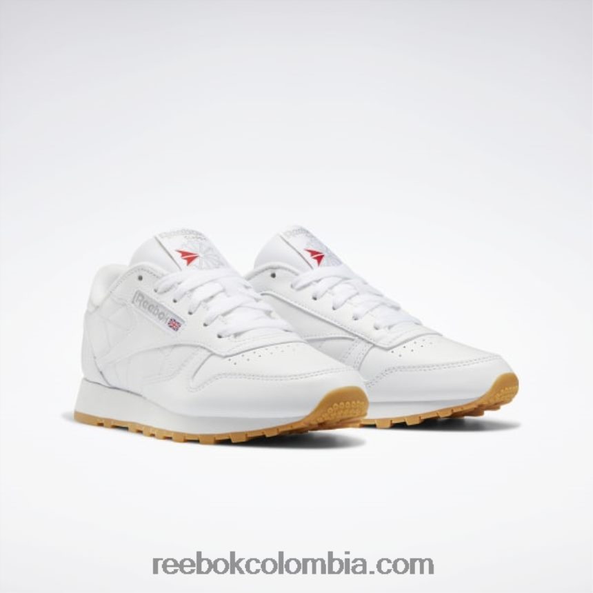 mujer ftwr blanco/gris puro 3/reebok rubber gum-03 zapatos de cuero clasicos Reebok D260LP55