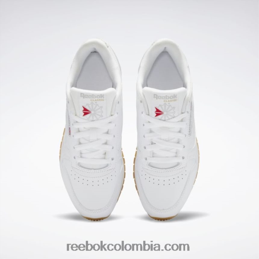 mujer ftwr blanco/gris puro 3/reebok rubber gum-03 zapatos de cuero clasicos Reebok D260LP55