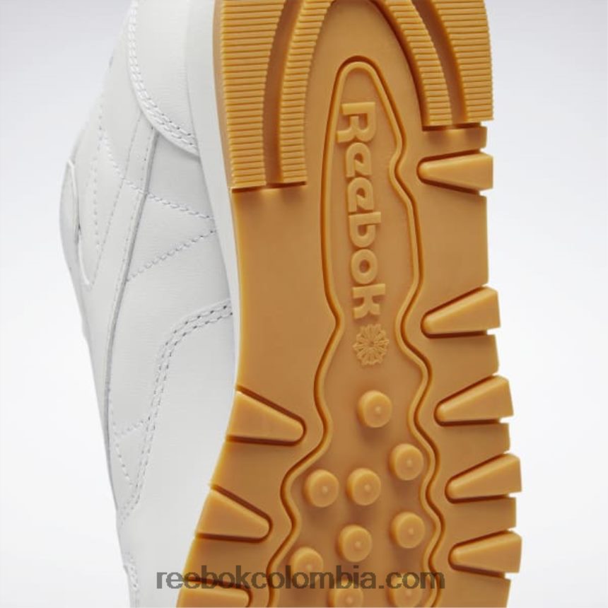 mujer ftwr blanco/gris puro 3/reebok rubber gum-03 zapatos de cuero clasicos Reebok D260LP55