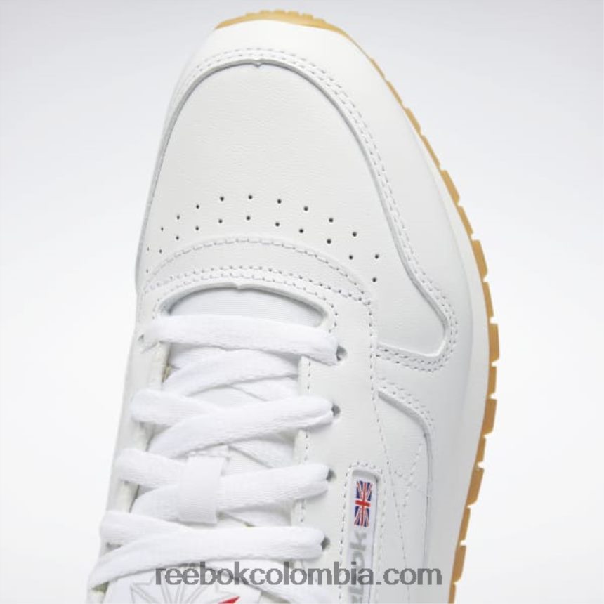 mujer ftwr blanco/gris puro 3/reebok rubber gum-03 zapatos de cuero clasicos Reebok D260LP55