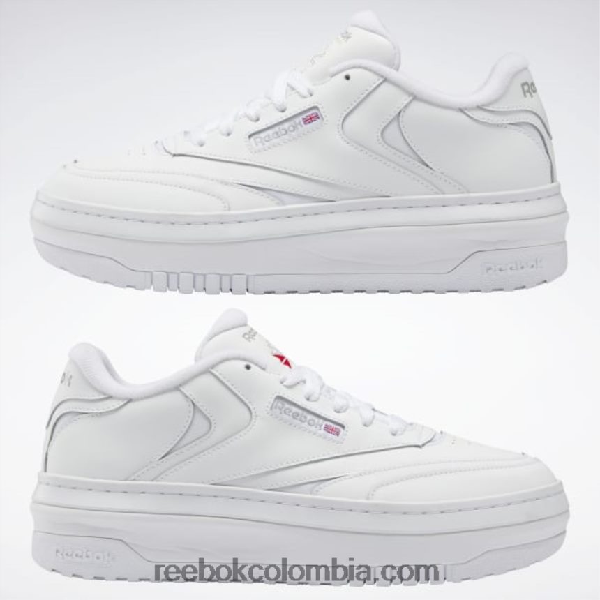 mujer ftwr blanco/gris puro 3 zapatos club c extra mujer Reebok D260LP4