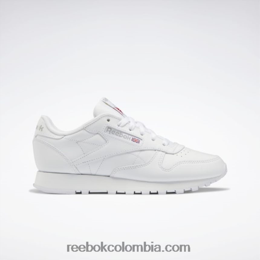 mujer ftwr blanco/gris puro 3 zapatos de cuero clasicos Reebok D260LP64