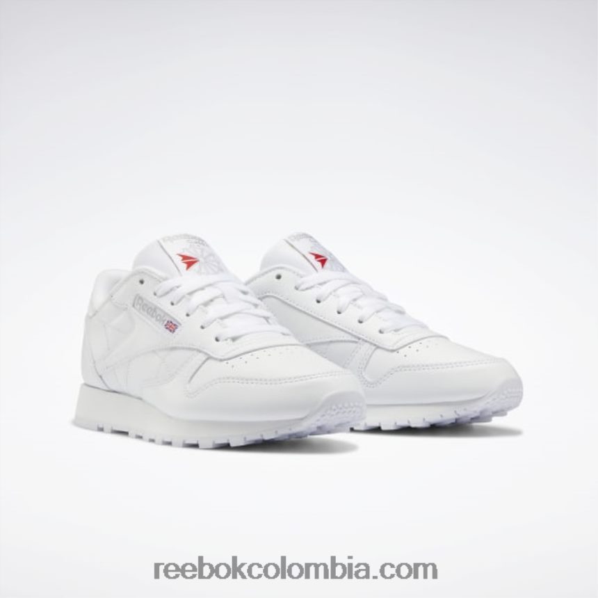 mujer ftwr blanco/gris puro 3 zapatos de cuero clasicos Reebok D260LP64