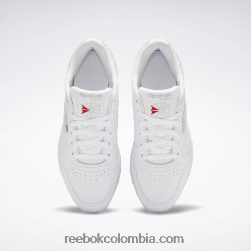 mujer ftwr blanco/gris puro 3 zapatos de cuero clasicos Reebok D260LP64
