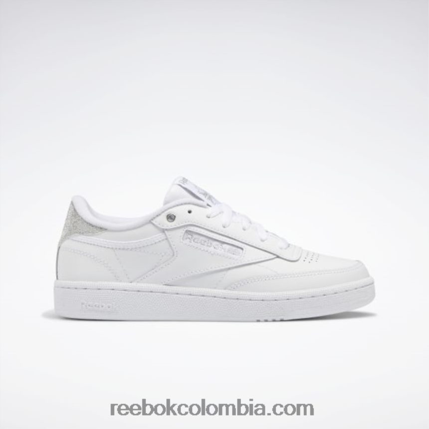 mujer ftwr blanco/plata met. club c 85 zapatos de mujer Reebok D260LP319