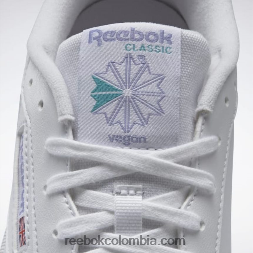 mujer ftwr blanco/resplandor lila/verde azulado clásico zapatillas club c 85 veganas mujer Reebok D260LP261
