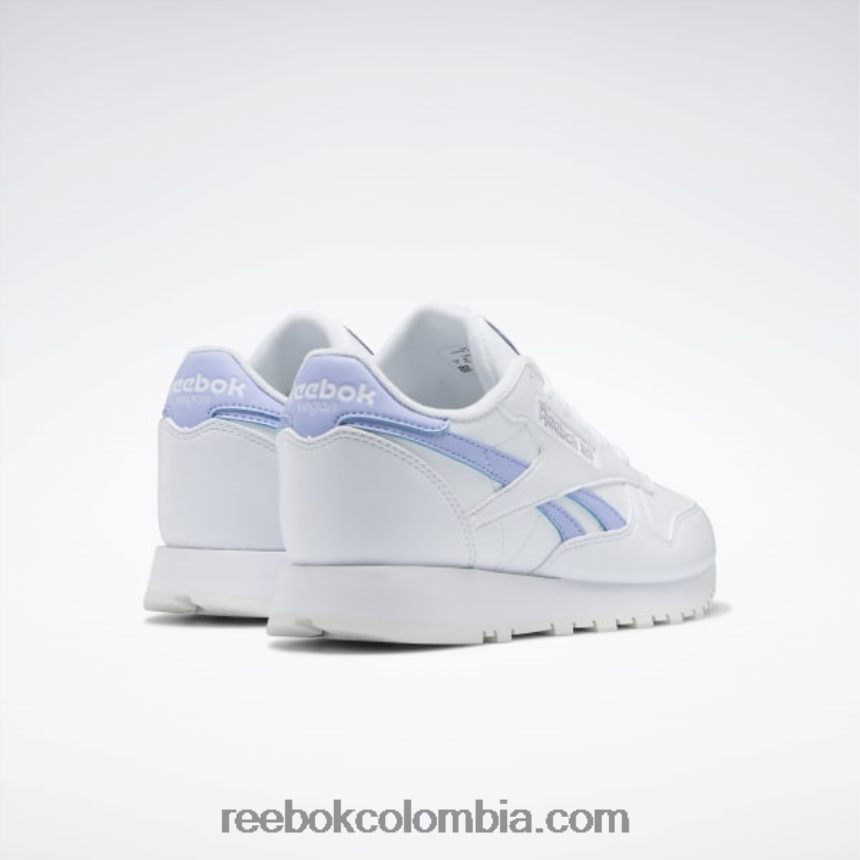 mujer ftwr blanco/resplandor lila zapatos de mujer de cuero clasicos Reebok D260LP164