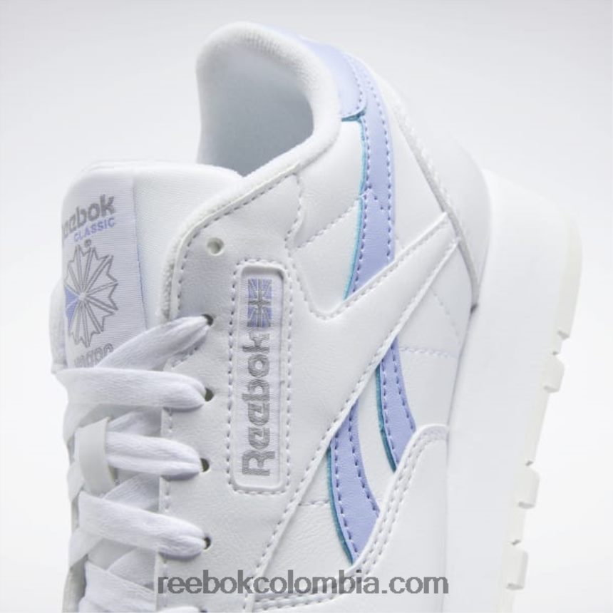mujer ftwr blanco/resplandor lila zapatos de mujer de cuero clasicos Reebok D260LP164