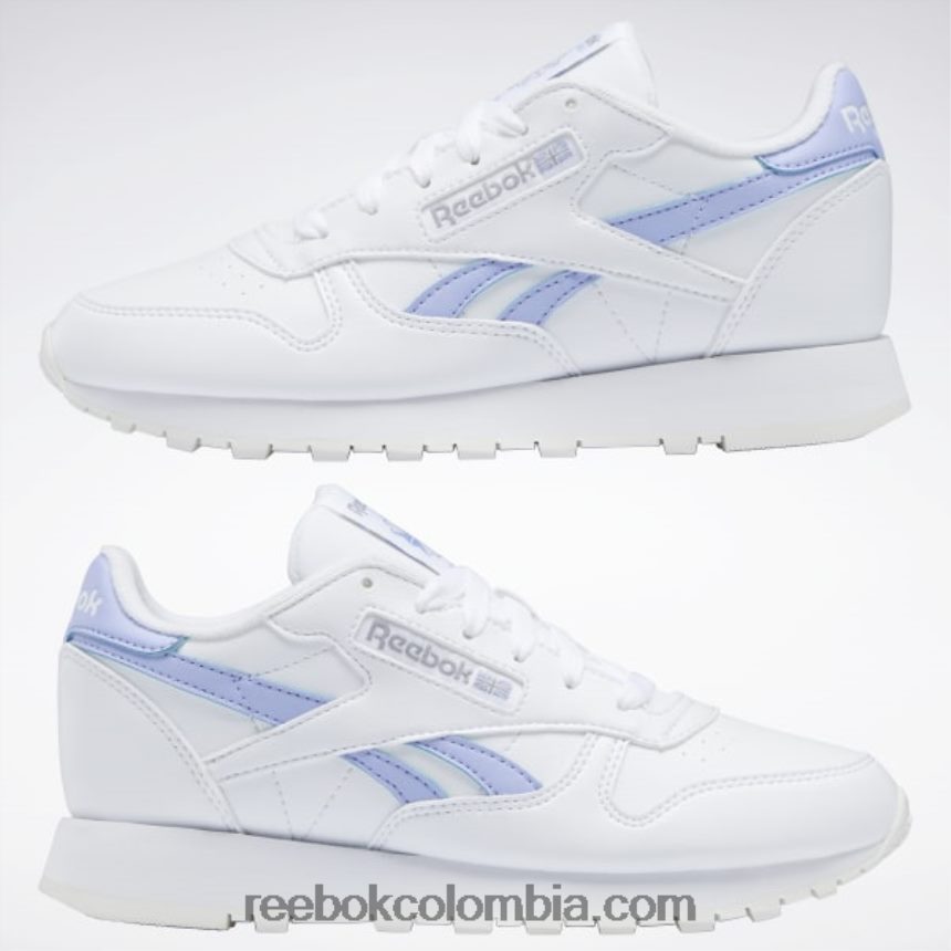 mujer ftwr blanco/resplandor lila zapatos de mujer de cuero clasicos Reebok D260LP164