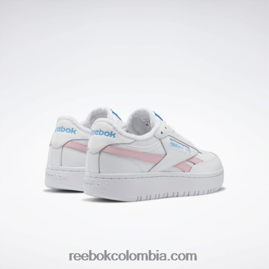 mujer ftwr blanco/resplandor rosa/agua radiante club c doble venganza zapatos de mujer Reebok D260LP267