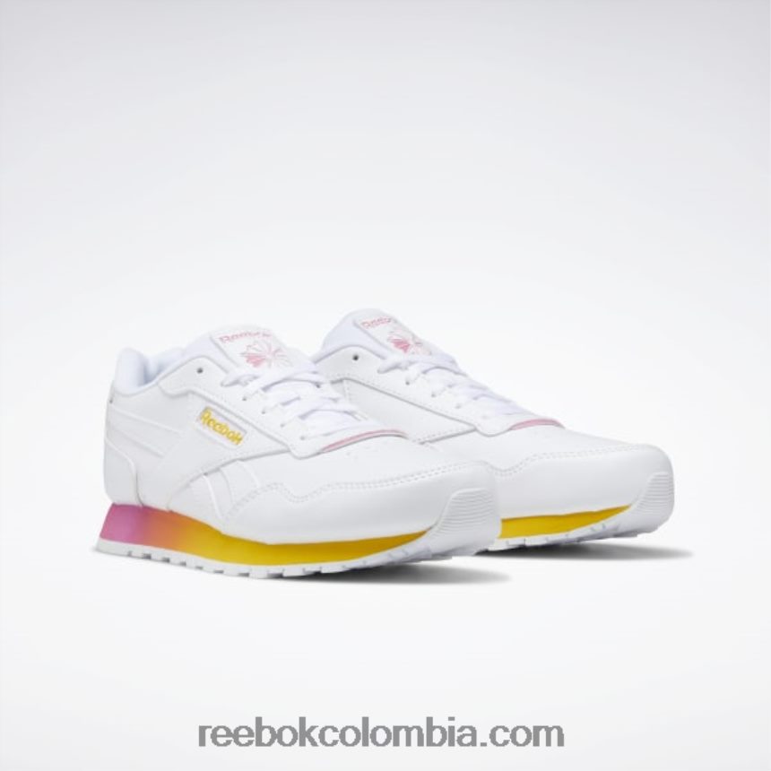 mujer ftwr blanco/rosa verdadero/siempre amarillo zapatillas de mujer clásicas harman run Reebok D260LP826