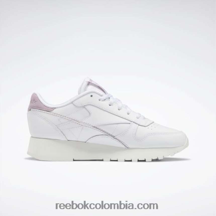 mujer ftwr blanco/tiza/lila infundido cuero clásico hazlo tuyo zapatos de mujer Reebok D260LP209