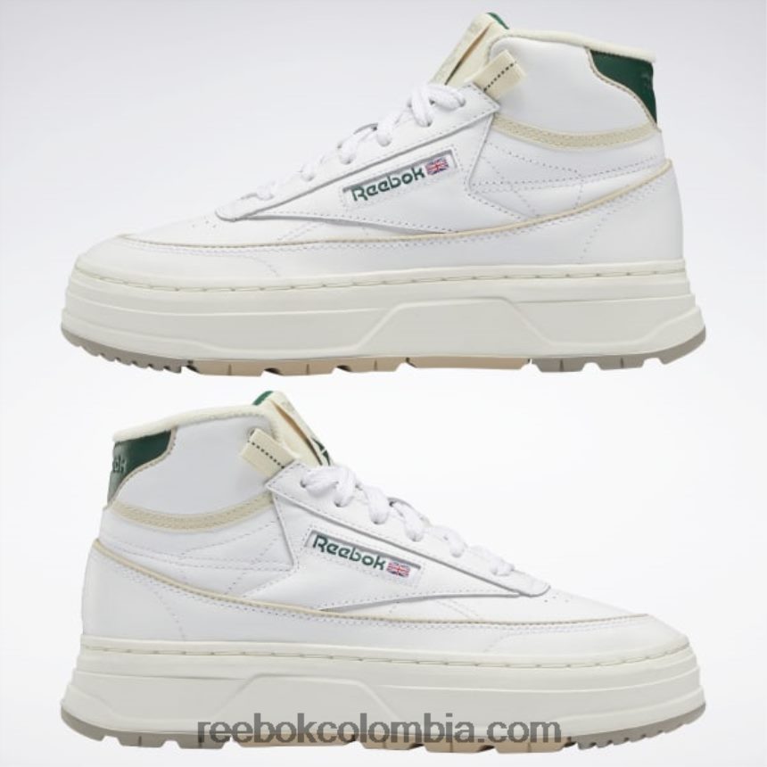 mujer ftwr blanco/tiza/verde oscuro zapatillas club c geo mid mujer Reebok D260LP61