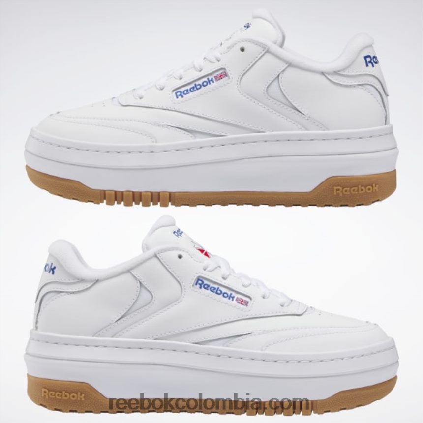 mujer ftwr blanco/vector azul zapatos club c extra mujer Reebok D260LP59