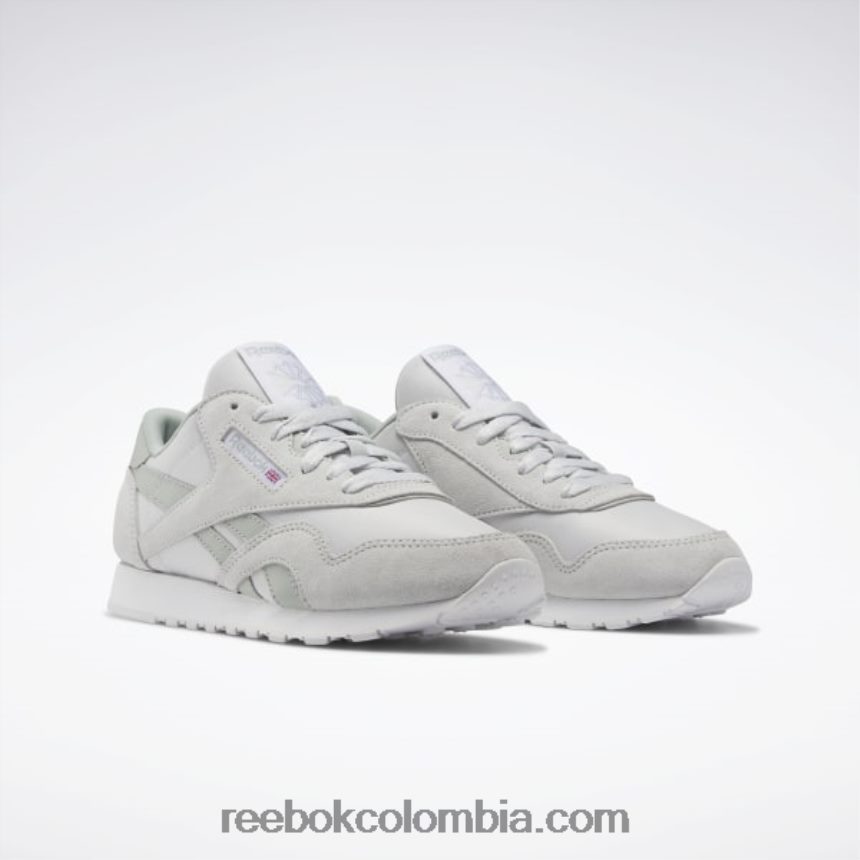 mujer gris frío/spray de mar/blanco ftwr zapatos clásicos de nailon para mujer Reebok D260LP268