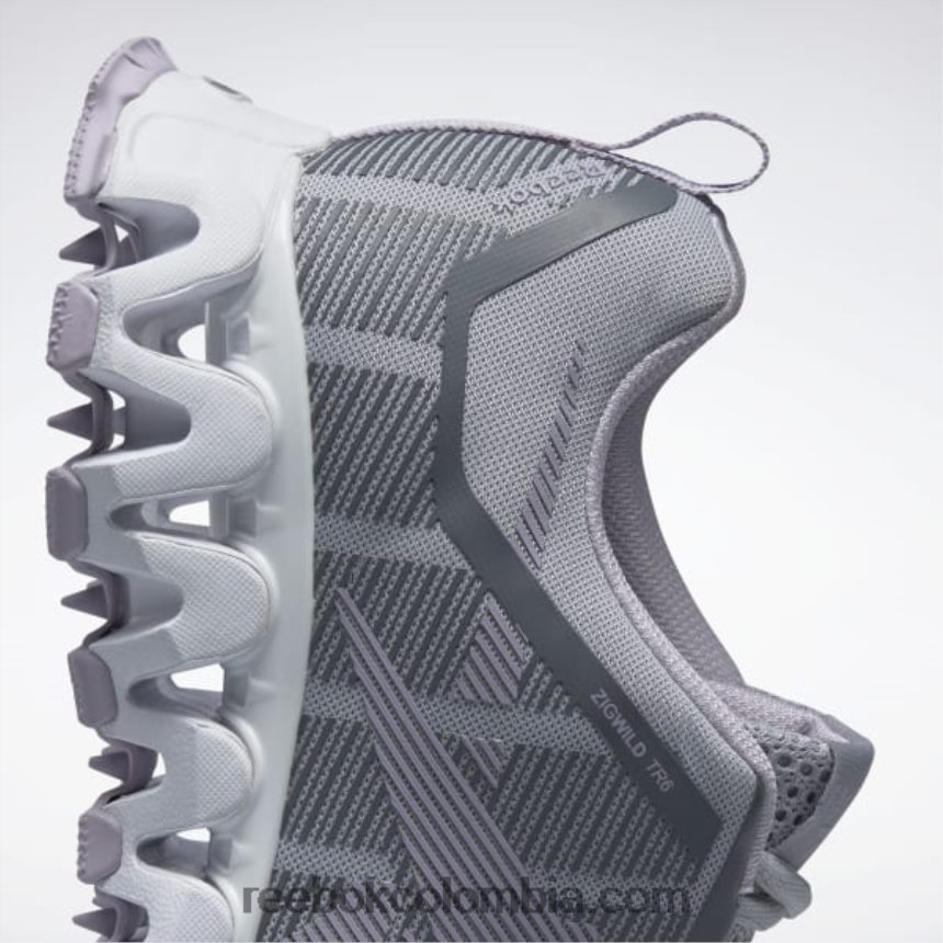 mujer gris puro 3/oasis violeta zapatillas zigwild trail 6 mujer Reebok D260LP278