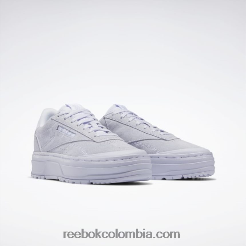 mujer lila lúcida zapatos club c doble geo mujer Reebok D260LP957