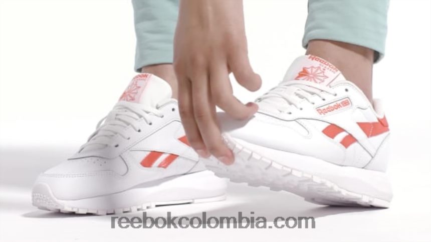 mujer llamarada ftwr blanco/naranja semi zapatos clásicos de piel sp para mujer Reebok D260LP290