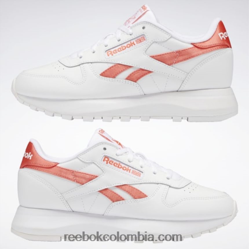 mujer llamarada ftwr blanco/naranja semi zapatos clásicos de piel sp para mujer Reebok D260LP290