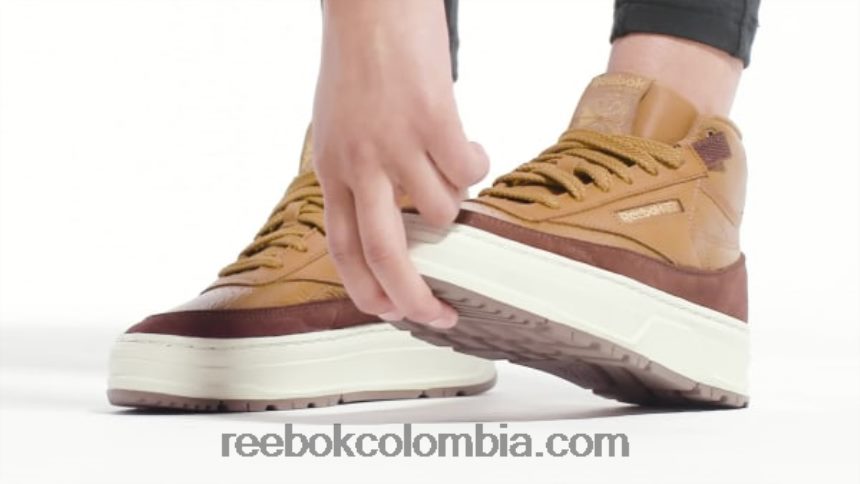 mujer marrón salvaje/marrón pincel/beige verdadero zapatillas club c geo mid mujer Reebok D260LP439