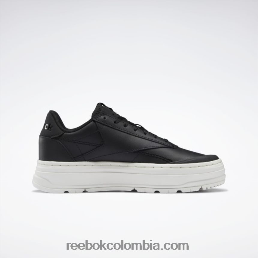 mujer núcleo negro/tiza zapatos club c doble geo mujer Reebok D260LP204