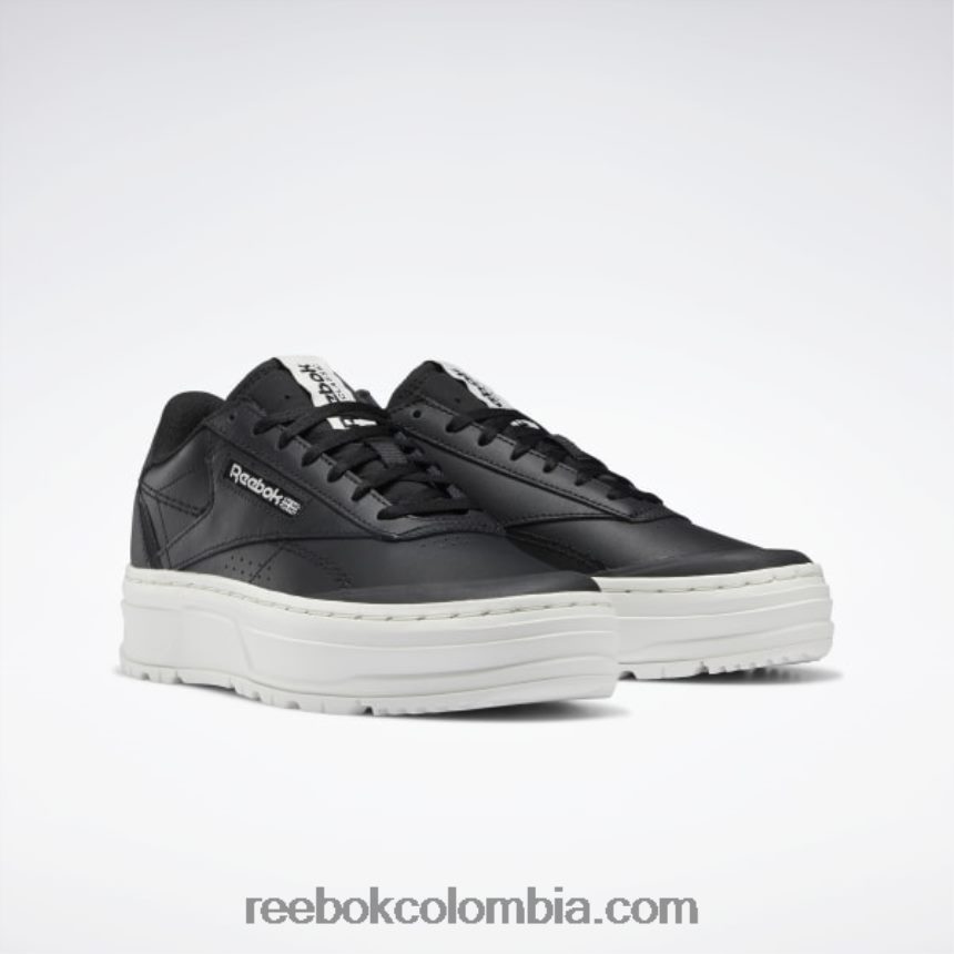 mujer núcleo negro/tiza zapatos club c doble geo mujer Reebok D260LP204