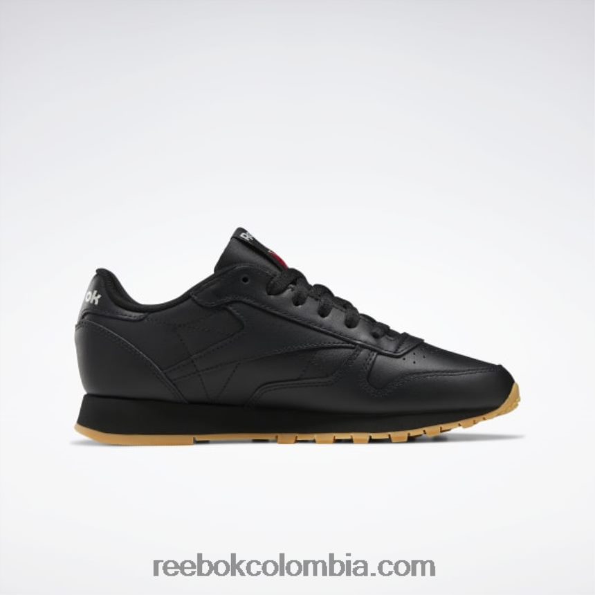 mujer negro core/gris puro 5/reebok rubber gum-03 zapatos de cuero clasicos Reebok D260LP193