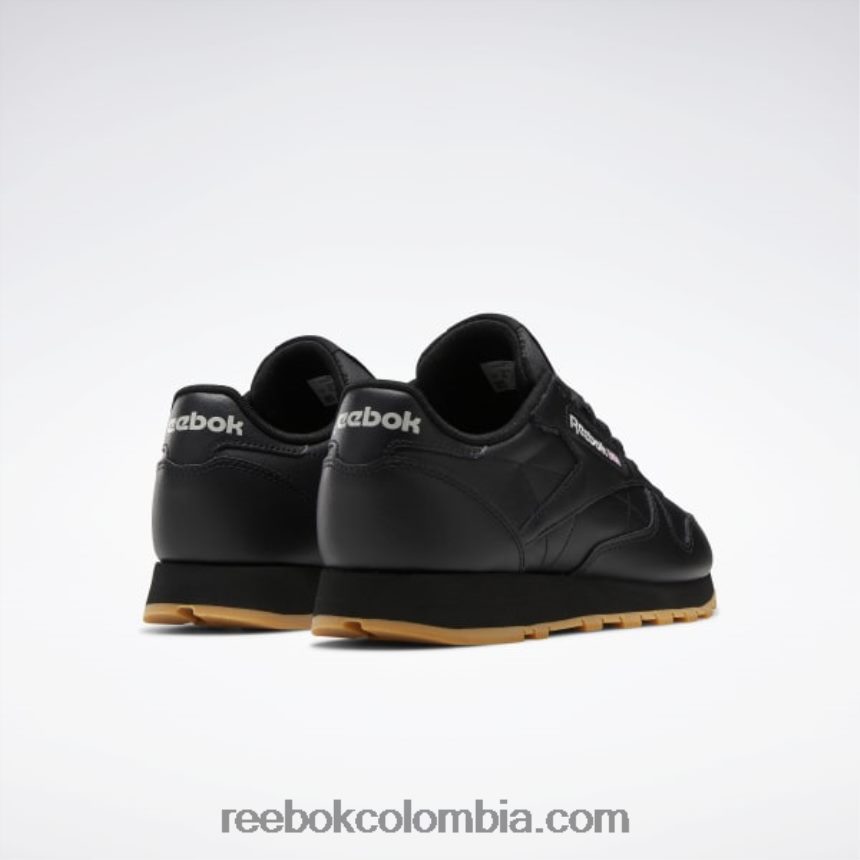 mujer negro core/gris puro 5/reebok rubber gum-03 zapatos de cuero clasicos Reebok D260LP193