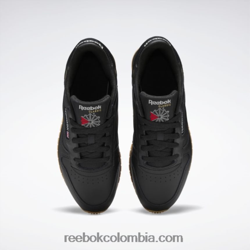mujer negro core/gris puro 5/reebok rubber gum-03 zapatos de cuero clasicos Reebok D260LP193