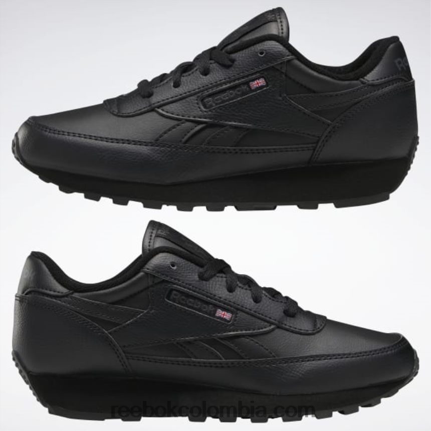 mujer negro/gris sólido renacimiento clásico Reebok D260LP922