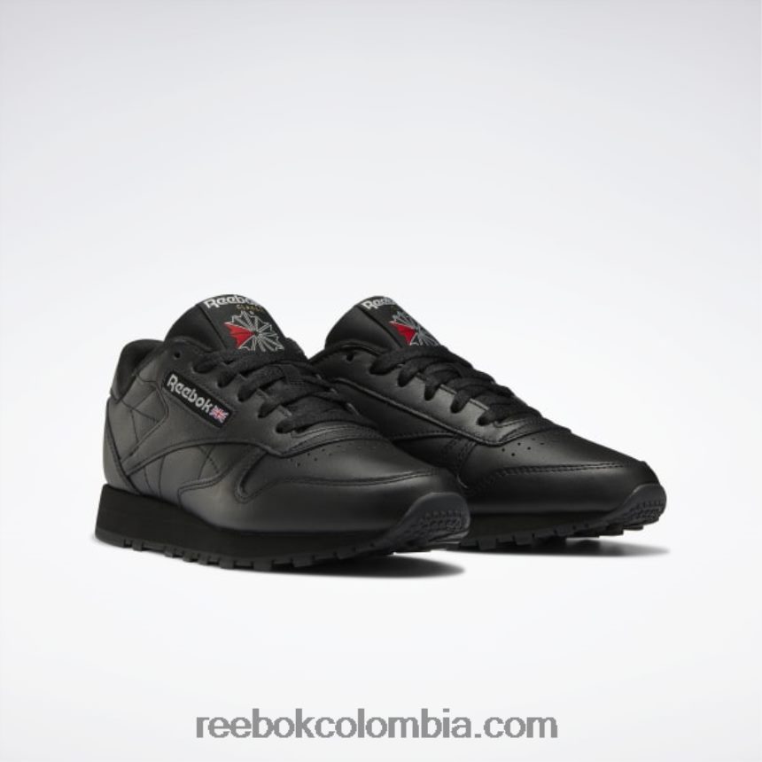 mujer negro núcleo/gris puro 5 zapatos de cuero clasicos Reebok D260LP103