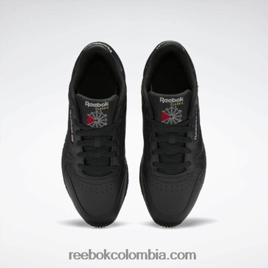 mujer negro núcleo/gris puro 5 zapatos de cuero clasicos Reebok D260LP103