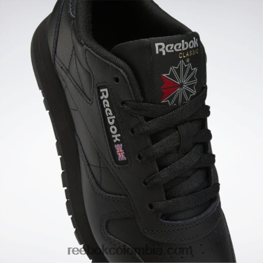 mujer negro núcleo/gris puro 5 zapatos de cuero clasicos Reebok D260LP103