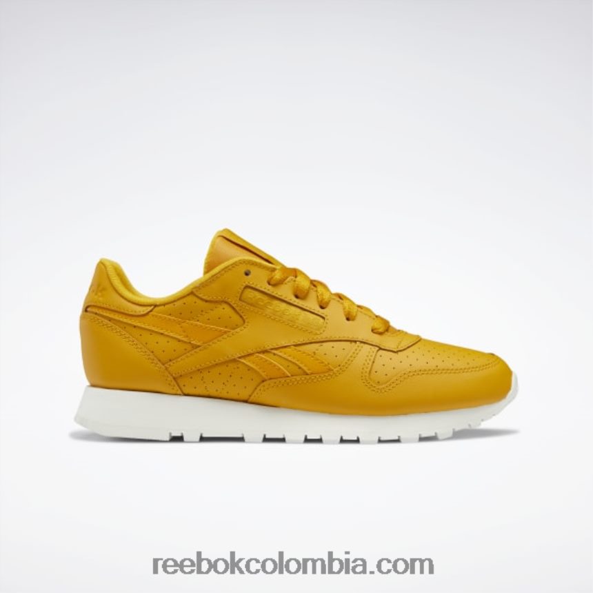 mujer ocre brillante/tiza zapatos de mujer de cuero clasicos Reebok D260LP239