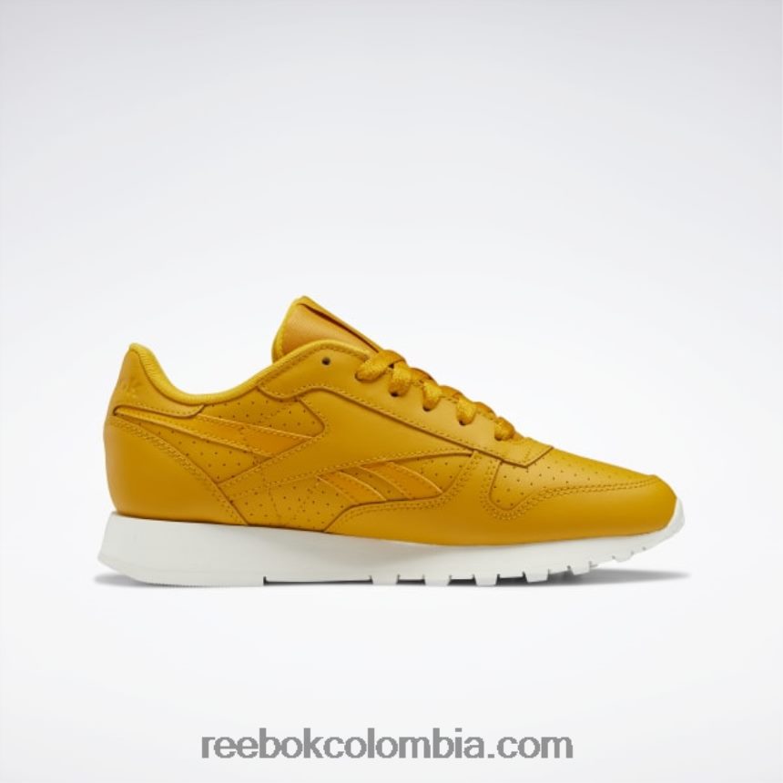 mujer ocre brillante/tiza zapatos de mujer de cuero clasicos Reebok D260LP239