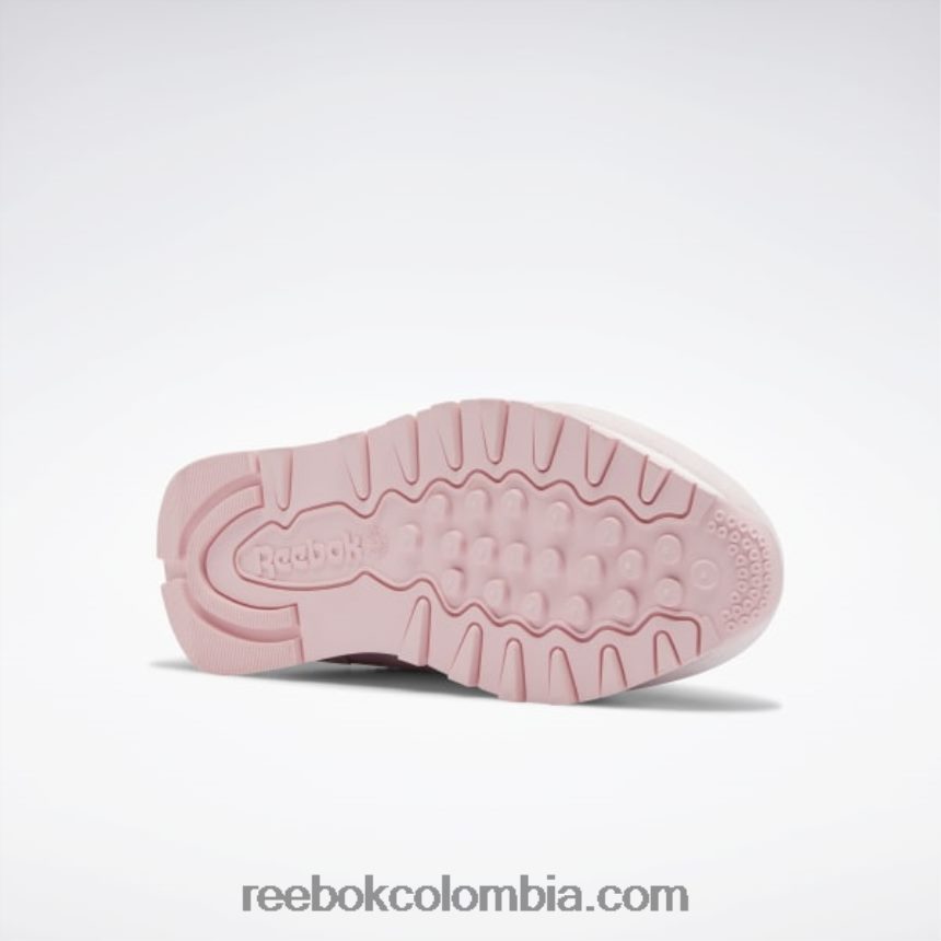 mujer rosa porcelana/resplandor rosa/blanco ftwr zapatos de mujer de cuero clasicos Reebok D260LP205